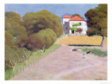 Landscape, the House with the Red Roof, 1924 Giclée-Druck von Felix Vallotton