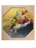 Justice, Four Cardinal Virtues, Ceiling of the Queen's Bedroom at Saint-Germain-En-Laye, c.1637-38 Impressão giclée por Simon Vouet Justice, Four Cardinal Virtues, Ceiling of the Queen's Bedroom at Saint-Germain-En-Laye, c.1637-38 Impressão giclée por Simon Vouet