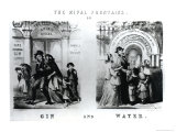 The Rival Fountains or Gin and Water Lámina giclée por George Cruikshank The Rival Fountains or Gin and Water Lámina giclée por George Cruikshank