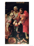 The Charity of St. Cosmas and St. Damian, Detail of the Saints Curing an Amputee Reproduction procédé giclée par Frans The Elder Francken
