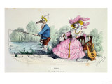 Marriage by the Book, Caricature from Les Metamorphoses du Jour Series, Reprinted in 1854 Giclee Print by Grandville 