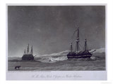 H.M. Ships Hecla and Griper in Winter Harbour, Journal of a Voyage, W.E. Parry, c.1821 Reproduction procédé giclée par William Westall