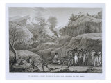 Great Asian Archipelago: French Explorers with Natives on Ombai, Voyage Autour du Monde Giclee Print by Jacques Etienne Victor Arago