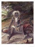 Old Man from the Marquesas Islands, c.1842 reproduction procédé giclée par Maximilien Radiguet