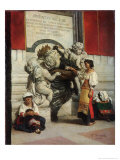 Fountain by the Cathedral of St. Peter in Rome, 1868 reproduction procédé giclée par Leon Joseph Florentin Bonnat