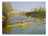 Max Schmitt in a Single Scull, 1871 reproduction procédé giclée par Thomas Cowperthwait Eakins