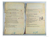 Annotated and Illustrated Copy of Le Musicien de Saint Merry Giclee Print by Guillaume Apollinaire
