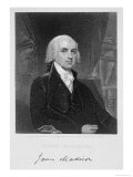 Portrait of James Madison, Engraved by William A. Wilmer Giclee Print by Gilbert Stuart