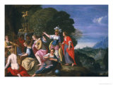 Athene and the Nine Muses at the Wells of Hipokrene, 1624 Giclee Print by Johann Or Hans Konig