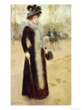 Parisian Woman in the Bois de Boulogne, c.1899 Giclee-vedos tekijänä Jean Béraud Parisian Woman in the Bois de Boulogne, c.1899 Giclee-vedos tekijänä Jean Béraud