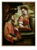 Christ and the Woman of Samaria, c.1575-80 Giclee Print by Luca Cambiaso