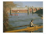 Max Schmitt in a Single Scull, 1871 Giclee Print by Thomas Cowperthwait Eakins