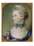 Young Girl with a Cat Giclee Print by Jean-baptiste Perroneau