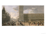 View of Piazza San Marco, Venice, c.1726 reproduction procédé giclée par Luca Carlevaris
