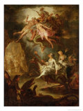 The Arrival at the Sabbath and the Homage to the Devil reproduction procédé giclée par Antoine Francois Saint-aubert