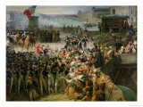 The Garde Nationale de Paris Leaves to Join the Army in September 1792 reproduction procédé giclée par Leon Cogniet