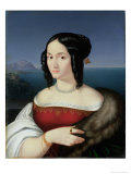 Carolina Grossi, the First Wife of the Artist, 1813-14 reproduction procédé giclée par Peter Von Cornelius