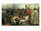 The Zaporozhye Cossacks Writing a Letter to the Turkish Sultan, 1890-91 reproduction procédé giclée par Ilya Efimovich Repin