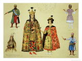 Costumes of 17th-18th Centuries, Le Caucase Pittoresque, Dessine Apres Naturestackelberg, c.1847 Giclee Print by Grigori Grigorevich Gagarin