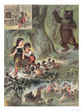 Hansel and Gretel in the Forest, c.1880 Giclee Print by Carl Offterdinger