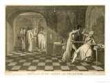 Assassination of Deputy Louis-Michel Le Peletier de Saint-Fargeau, 20th January 1793 Giclee Print by Claude Louis Desrais