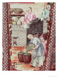 Detail from a Vase Depicting Drying Tea Giclee Print by Ming Dynasty Chinese School