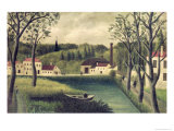 Landscape with a Fisherman, After 1886 reproduction procédé giclée par Henri Rousseau