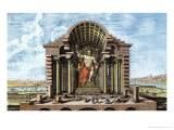 Olympian Zeus by Phidias, Plate 5, Entwurf Einer Historischen Architektur, Engraved Delsenbach Giclee Print by Johann Bernhard Fischer Von Erlach
