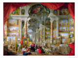 Gallery with Views of Modern Rome, 1759 reproduction procédé giclée par Giovanni Paolo Pannini
