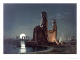 The Colossi of Memnon, Thebes, c.1872 Giclee Print by Carl Friedrich Heinrich Werner