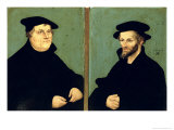 Double Portrait of Martin Luther Giclee Print by Lucas Cranach the Elder