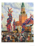 Easter Market at the Moscow Kremlin, 1917 Giclee Print by B. M. Kustodiev