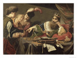 Croesus Receiving a Tribute from a Lydian Peasant, 1629 Giclee Print by Claude Vignon