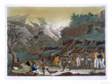 First Meeting of French Explorers with the Indigenous Peoples, Island of Ombay, c.1820-30 Giclee Print by Vittorio Raineri