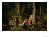 The Pilgrims from the Abbey of St. Odile Lámina giclée por Gustave Brion The Pilgrims from the Abbey of St. Odile Lámina giclée por Gustave Brion