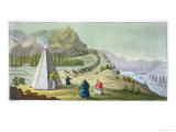 Herding Reindeer, Lapland, Plate 47, Le Costume Ancien et Moderne Giclee-trykk av G. Bramati Herding Reindeer, Lapland, Plate 47, Le Costume Ancien et Moderne Giclee-trykk av G. Bramati