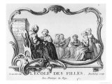 Girls School, the Sewing Class, Engraved by Jacques Bacheley Giclee Print by Hubert Gravelot