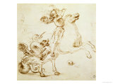St. George and the Dragon Giclee Print by Raphael 