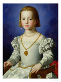 Portrait of Bia De' Medici, c.1542 reproduction procédé giclée par Agnolo Bronzino