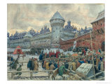 Ancient Moscow, Departure After a Fight Impressão giclée por Apollinari Mikhailovich Vasnetsov Ancient Moscow, Departure After a Fight Impressão giclée por Apollinari Mikhailovich Vasnetsov