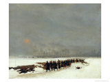 The War of 1870-71: An Infantry Column on Their Way to a Raid Giclee Print by Jean-Baptiste Edouard Detaille