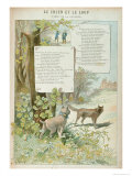 The Dog and the Wolf, from Fables by Jean de La Fontaine Giclee Print by Georges Fraipont