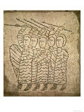 Pavement of St. John the Evangelist, Detail of Five Crusaders, 1213 Giclee Print by Byzantine 
