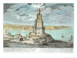 Lighthouse at Alexandria, Built by Ptolemy the Great reproduction procédé giclée par Johann Bernhard Fischer Von Erlach