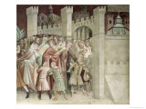 The Crowd at the Entrance to Jerusalem, from a Series of Scenes of the New Testament Giclee-trykk av Barna Da Siena