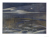 Meadow with Copse, British Artists at the Front, Continuation of the Western Front, Nash, 1918 Reproduction procédé giclée par Paul Nash