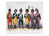 Costumes of French Cavalrymen from 1743 to 1840 Giclée-Druck von Charles Vernier