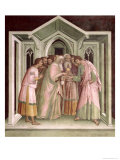 Judas Receiving Payment For His Betrayal, from a Series of Scenes of the New Testament Giclee-trykk av Barna Da Siena