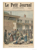 Jewish Refugee Camp in the Gare de Lyon, from Le Petit Journal, Supplement Illustre, 1892 Giclee Print by Henri Meyer