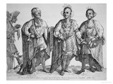 Three American Cherokee Chiefs, 1762 Giclee Print